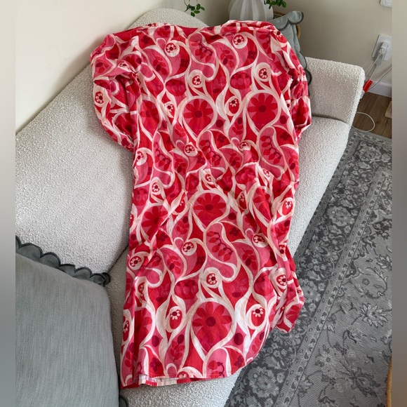 Frances Valentine Olive Holiday Floral Print Caftan🤍 - Picture 7 of 9